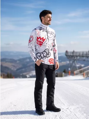 Pánská funkční termo mikina premium ALTISPORT VOJ/ALM054TER03 ŠEDOČERVENÁ