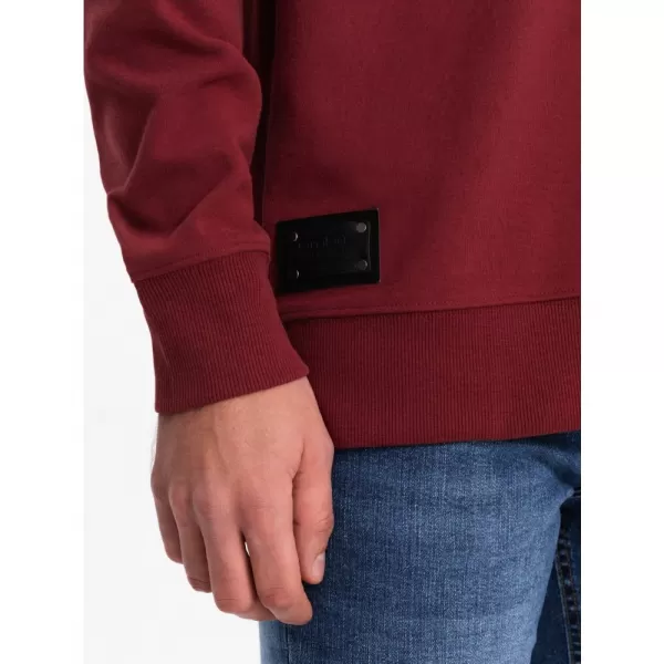  Pánská mikina OMBRE OM-SSNZ-0132 MAROON 