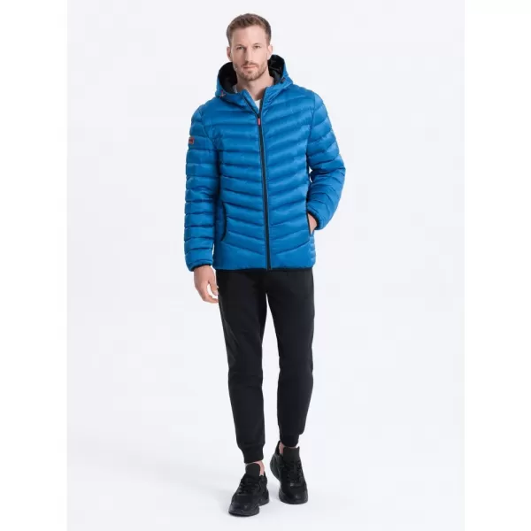  Pánská bunda OMBRE OM-JALP-0121 INTENSE BLUE 