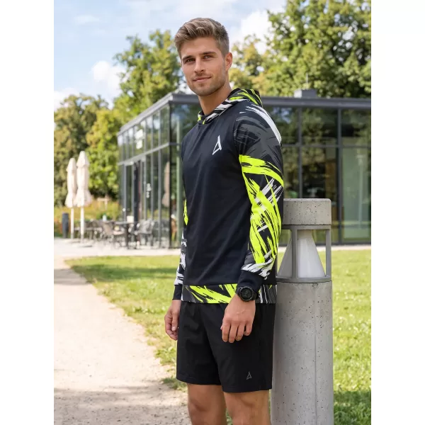  Pánská funkční mikina premium ALTISPORT VOJ/ALM039MI01 ČERNOŽLUTÁ 