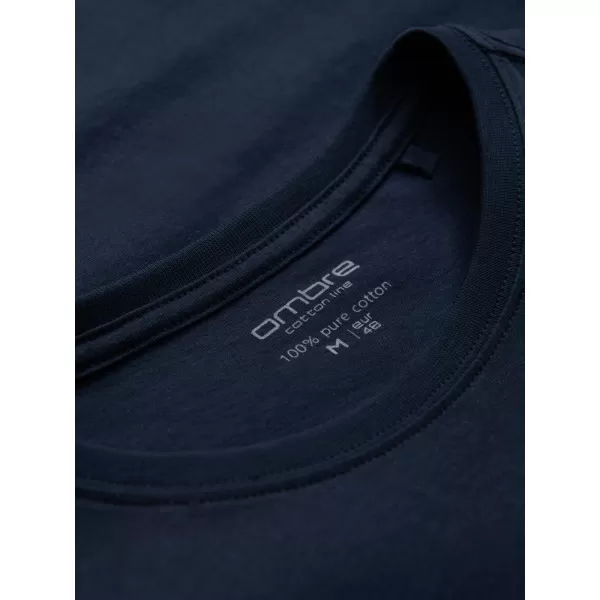  Pánské triko OMBRE OM-TSBS-0146 NAVY BLUE 