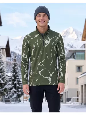 Pánská funkční termo mikina premium ALTISPORT VOJ/ALM052TER03 KHAKI