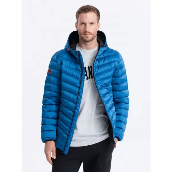  Pánská bunda OMBRE OM-JALP-0121 INTENSE BLUE 