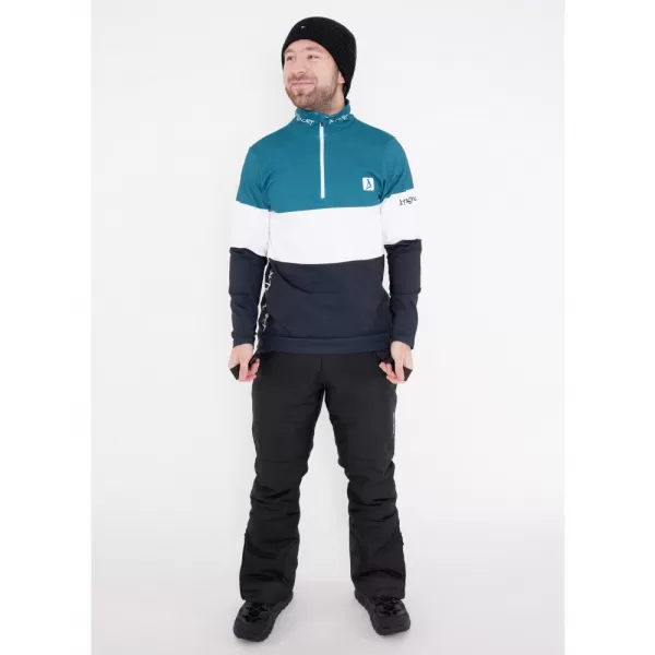  Pánská funkční termo mikina premium ALTISPORT VOJ/ALM051TER03 PETROLEJOVÁ/ČERNÁ 