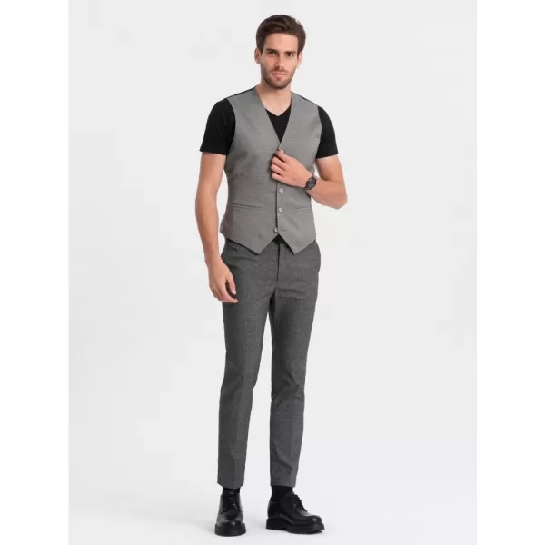  Pánská vesta OMBRE OM-BLZV-0111 GRAY 