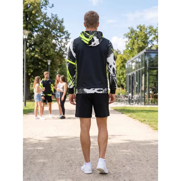  Pánská funkční mikina premium ALTISPORT VOJ/ALM039MI01 ČERNOŽLUTÁ 