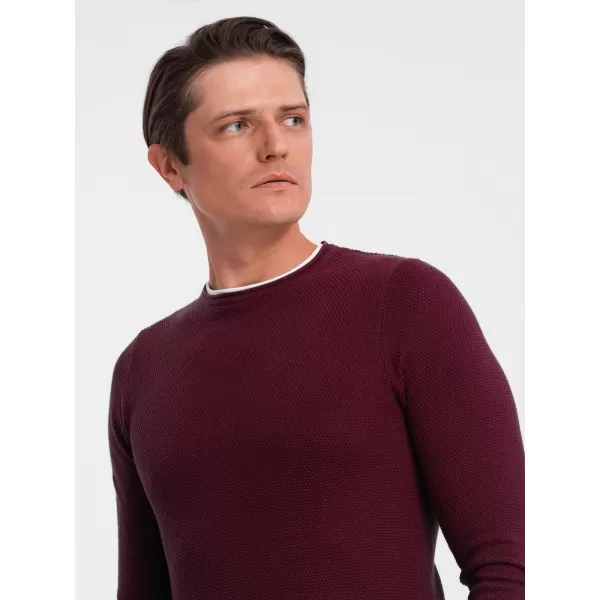  Pánský svetr OMBRE OM-SWSW-0103 MAROON 