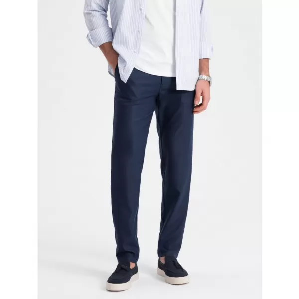  Pánské kalhoty OMBRE OM-PACP-0182 NAVY BLUE 