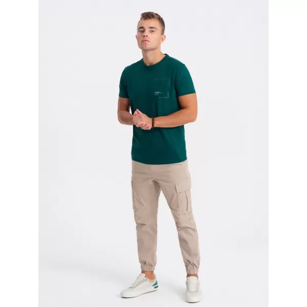  Pánské triko OMBRE OM-TSPT-0154 MARINE 