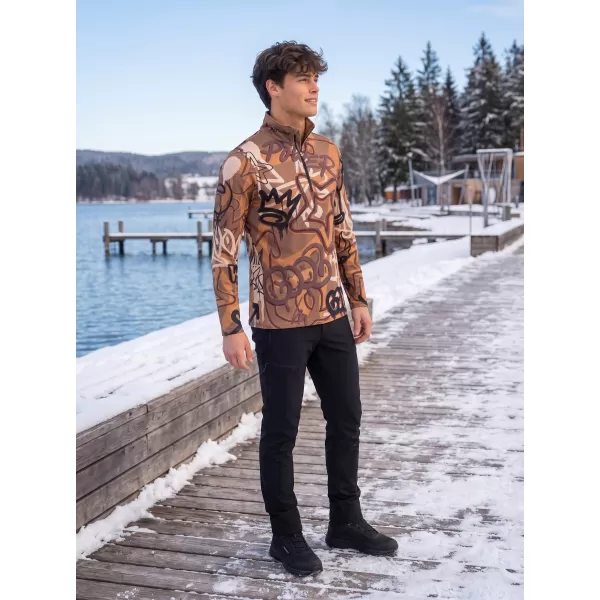  Pánská funkční termo mikina premium ALTISPORT VOJ/ALM054TER03 HNĚDÁ 