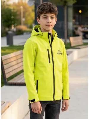 Dětská softshellová bunda ALTISPORT ALK006535 LIMETKOVÁ