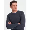 Pánský svetr OMBRE OM-SWSW-0103 NAVY BLUE MELANGE