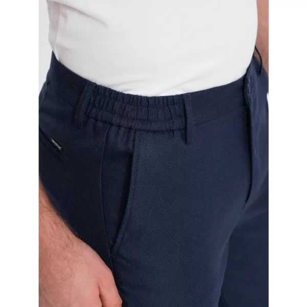  Pánské kalhoty OMBRE OM-PACP-0182 NAVY BLUE 