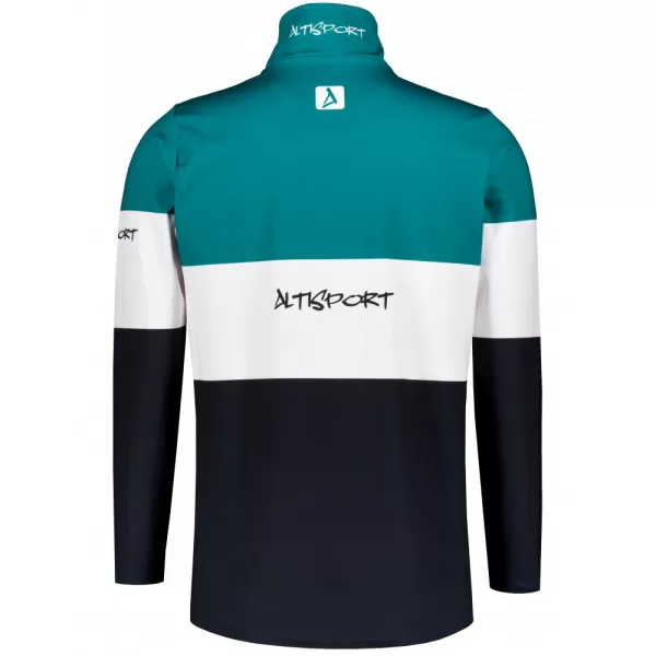  Pánská funkční termo mikina premium ALTISPORT VOJ/ALM051TER03 PETROLEJOVÁ/ČERNÁ 