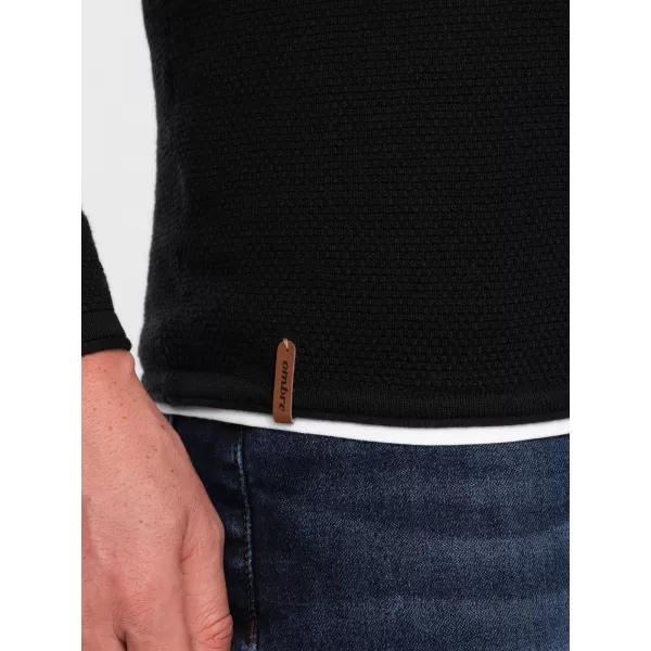  Pánský svetr OMBRE OM-SWSW-0103 BLACK 