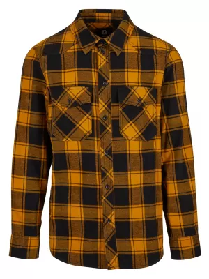 Pánská košile BRANDIT BD4002 BLACK/YELLOW