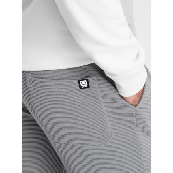  Pánské tepláky OMBRE OM-PASK-0129 GRAY 