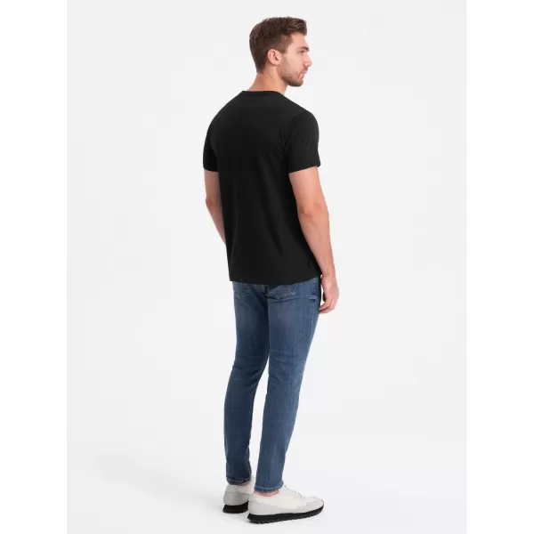  Pánské triko OMBRE OM-TSBS-0146 BLACK 