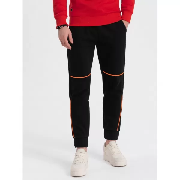 Pánské tepláky OMBRE OM-PASK-0145 BLACK 