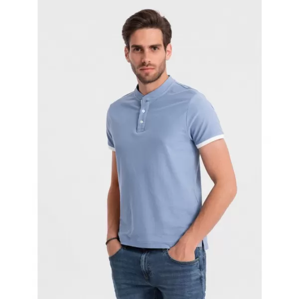  Pánské triko OMBRE OM-TSCT-0156 BLUE 