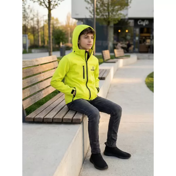  Dětská softshellová bunda ALTISPORT ALK006535 LIMETKOVÁ 