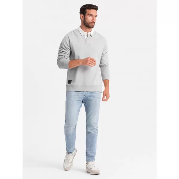  Pánská mikina OMBRE OM-SSNZ-0132 ASH 