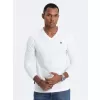 Pánské triko s dlouhým rukávem OMBRE OM-LSCL-0110 WHITE
