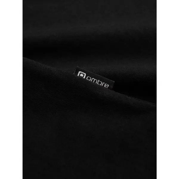  Pánské triko s dlouhým rukávem OMBRE OM-LSCL-0110 BLACK 