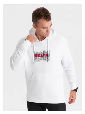 Pánská mikina OMBRE OM-SSPS-0150 WHITE