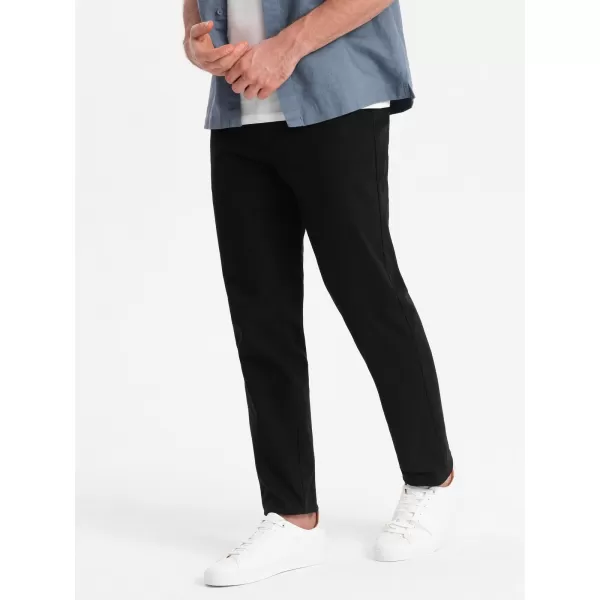  Pánské kalhoty OMBRE OM-PACP-0186 BLACK 