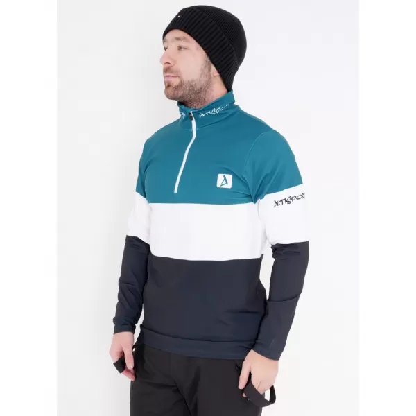  Pánská funkční termo mikina premium ALTISPORT VOJ/ALM051TER03 PETROLEJOVÁ/ČERNÁ 