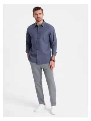 Pánské kalhoty OMBRE OM-PACP-0158 GREY