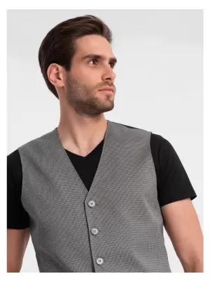 Pánská vesta OMBRE OM-BLZV-0111 GRAY