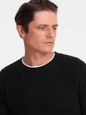 Pánský svetr OMBRE OM-SWSW-0103 BLACK