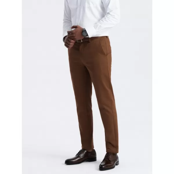  Pánské kalhoty OMBRE OM-PACP-0190 CARAMEL 