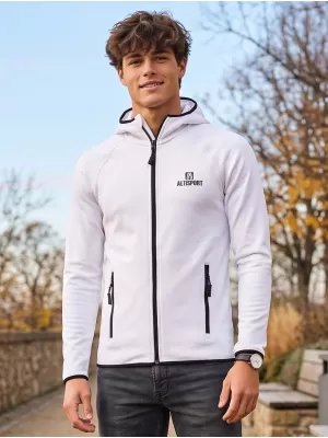 Pánská funkční sportovní mikina ALTISPORT ALM006417 BÍLÁ
