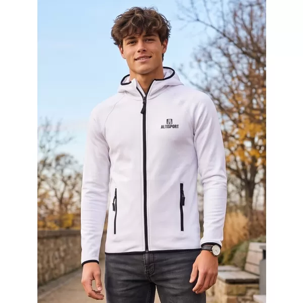  Pánská funkční sportovní mikina ALTISPORT ALM006417 BÍLÁ 
