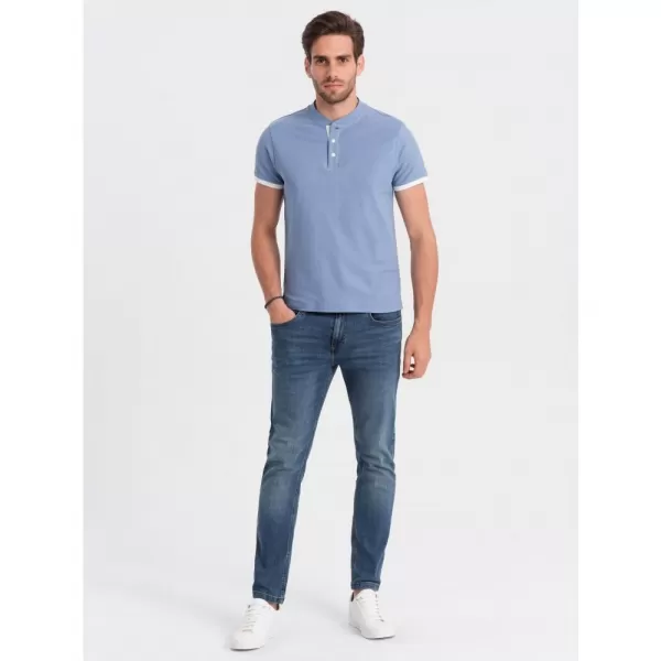  Pánské triko OMBRE OM-TSCT-0156 BLUE 