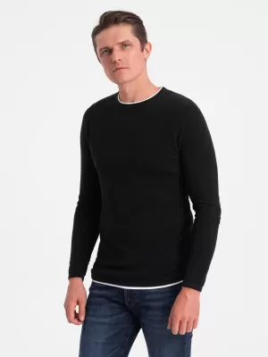 Pánský svetr OMBRE OM-SWSW-0103 BLACK
