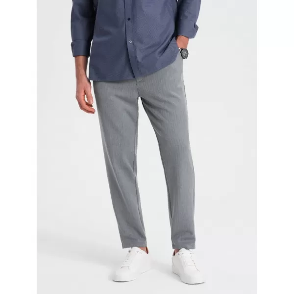  Pánské kalhoty OMBRE OM-PACP-0158 GREY 