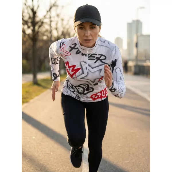  Dámská funkční termo mikina premium ALTISPORT VOJ/ALW054TER03 ŠEDOČERVENÁ 