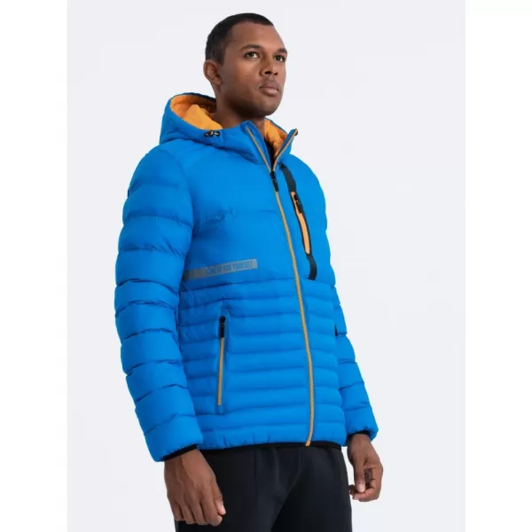  Pánská zimní bunda OMBRE OM-JALP-0120 BLUE 