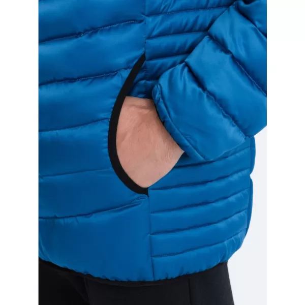  Pánská bunda OMBRE OM-JALP-0121 INTENSE BLUE 