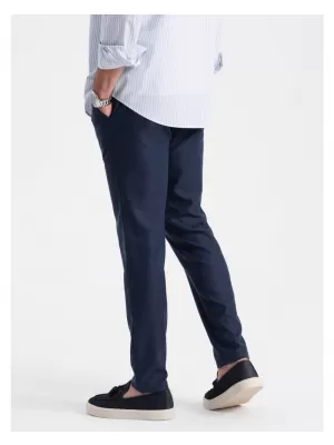 Pánské kalhoty OMBRE OM-PACP-0182 NAVY BLUE
