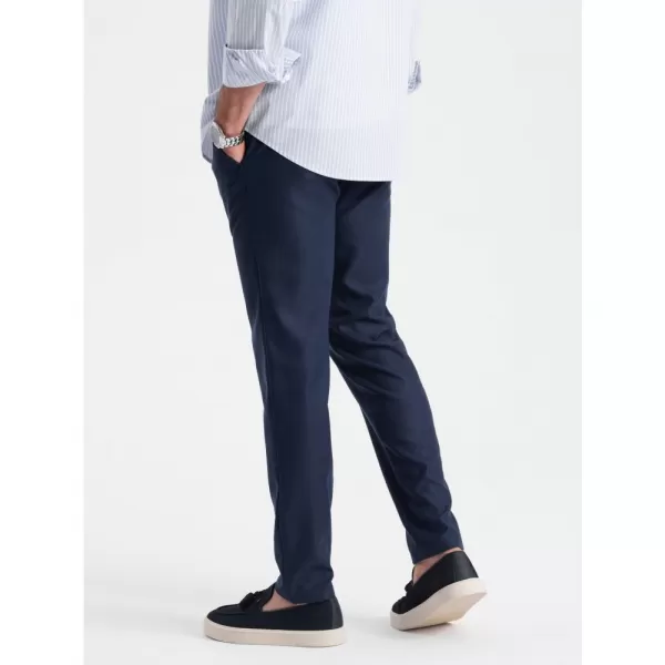  Pánské kalhoty OMBRE OM-PACP-0182 NAVY BLUE 