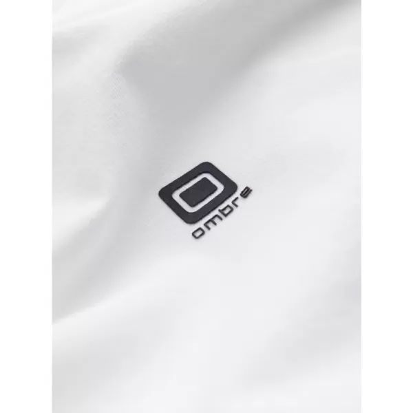  Pánské triko s dlouhým rukávem OMBRE OM-LSCL-0110 WHITE 