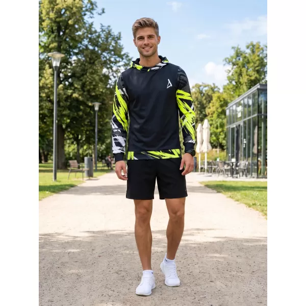  Pánská funkční mikina premium ALTISPORT VOJ/ALM039MI01 ČERNOŽLUTÁ 