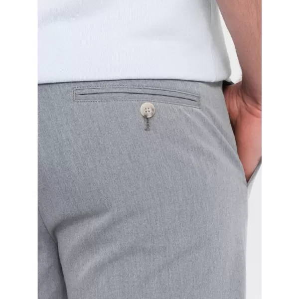  Pánské kalhoty OMBRE OM-PACP-0191 LIGHT GREY 