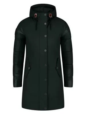 Dámský zimní kabát NORDBLANC WARMHUG NBWJL8073 TMAVĚ ZELENÁ