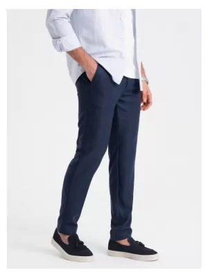 Pánské kalhoty OMBRE OM-PACP-0182 NAVY BLUE